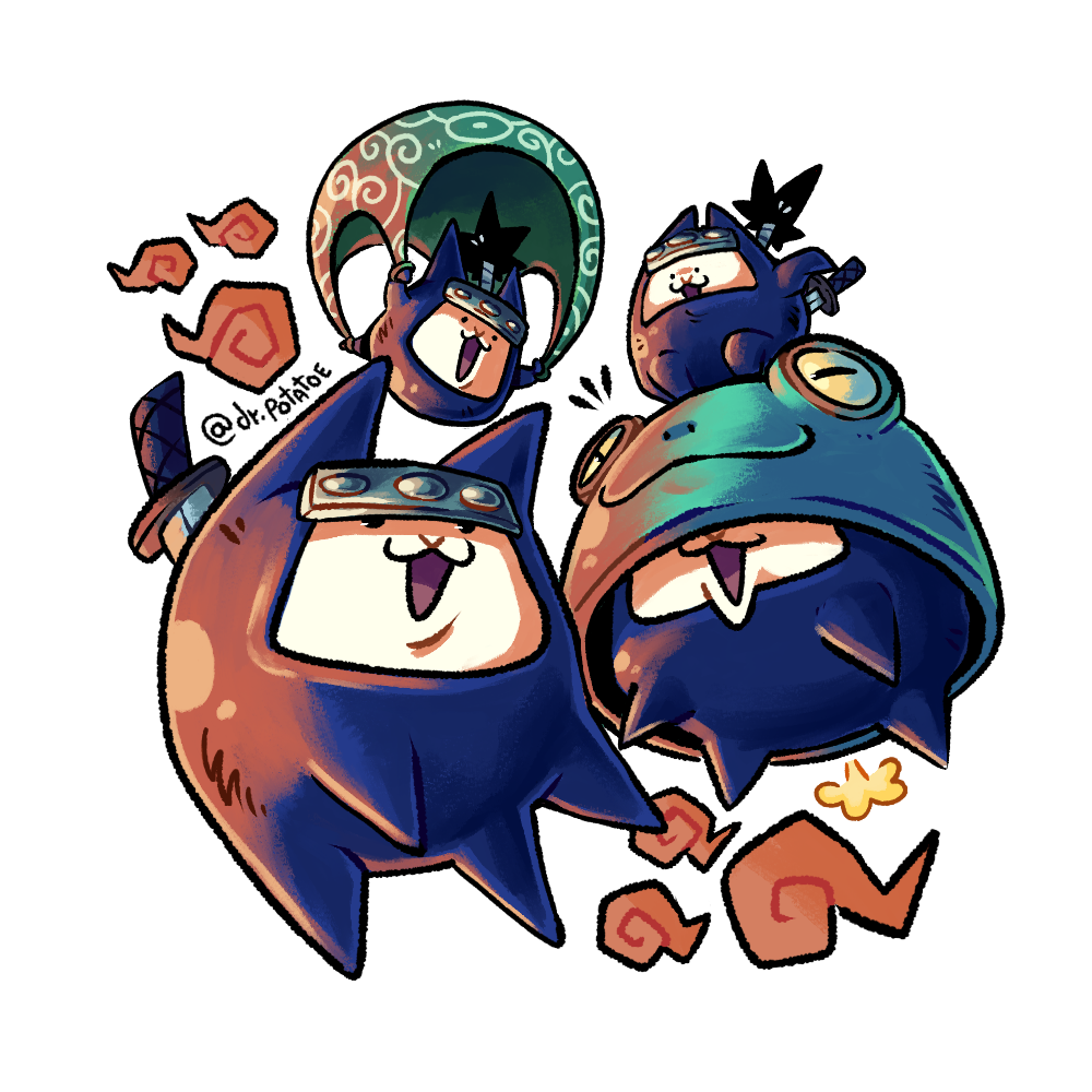 Sticker Gatos Ninja